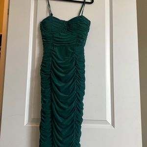 Club l London bottle green midi dress